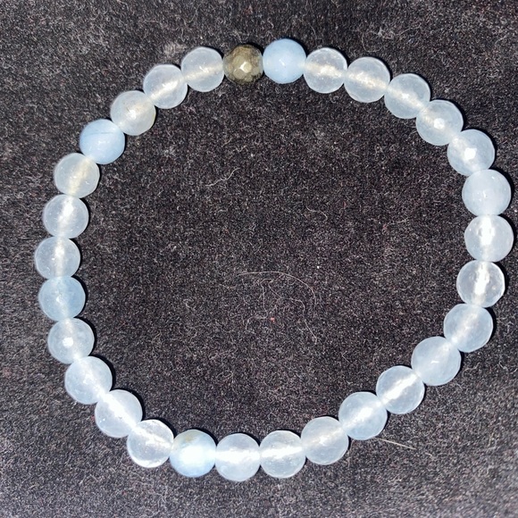 Stackable Blue Bead Bracelets - Picture 3 of 4